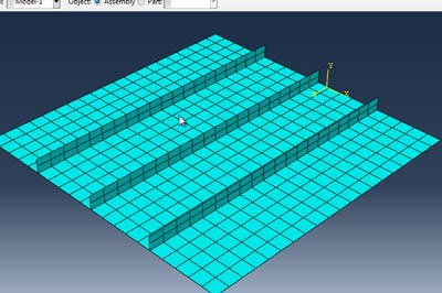 آموزش محاسبه تنش تسلیم صفحه تقویت شده تحت انفحار در آباکوس